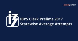 Statewise Average Attempts in IBPS Clerk Prelims 2017